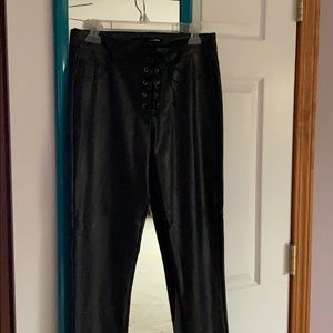 Faux leather jeggings